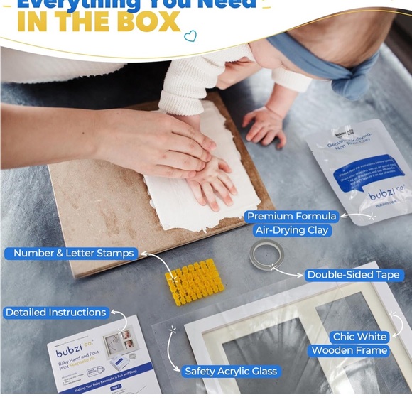 Baby Clay Handprint and Footprint - Picture 3 of 7